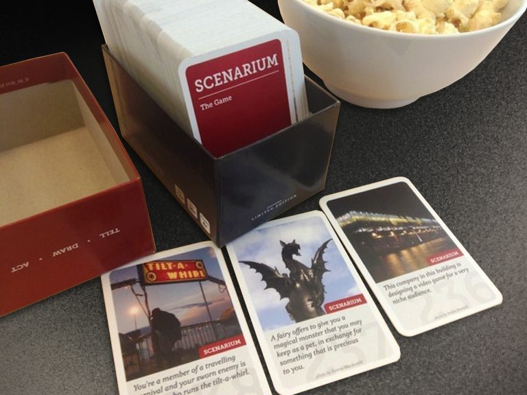 Scenarium game, Scenarium card game, kickstarter funded game